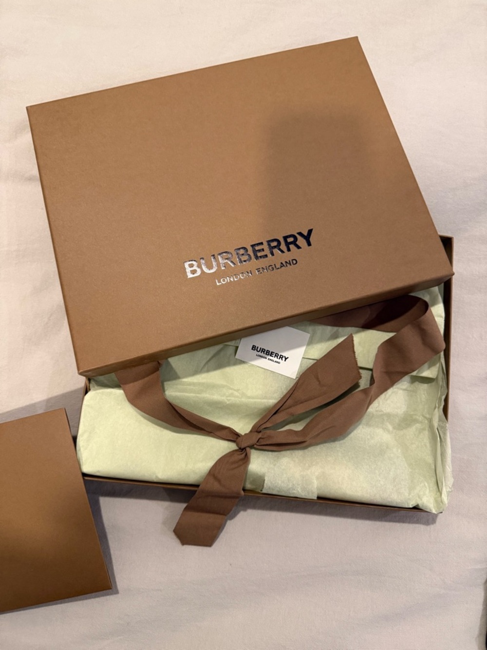 NWT. Burberry Half Mega Check Cashmere Fringe Bandana Scarf - Picture 9 of 11
